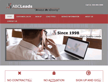 Tablet Screenshot of abcleads.com